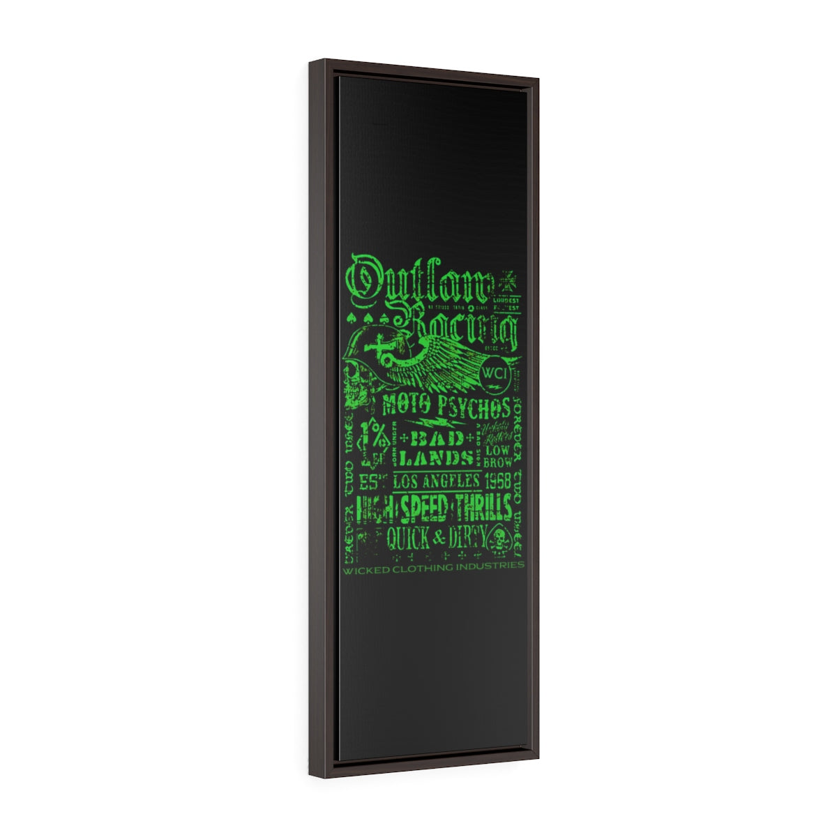 Outlaw Racing/Vertical Framed  Wrap Canvas