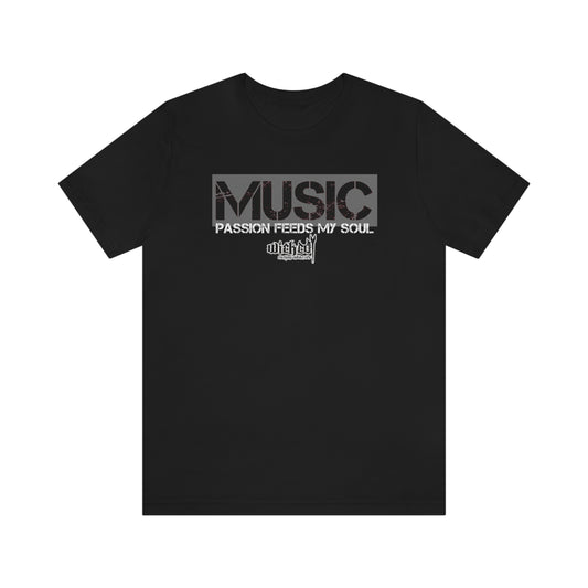 MUSIC / Passion Feeds The Soul /Gray/ Short Sleeve Tee