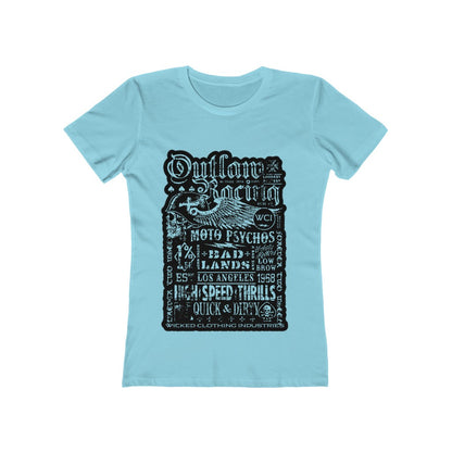 Outlaw Teal Racing Tee Shirt