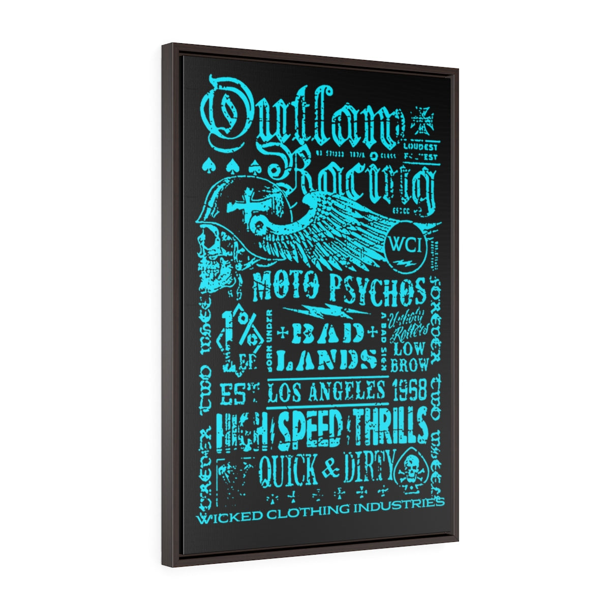 Outlaw Racing /Vertical FramedWrap Canvas