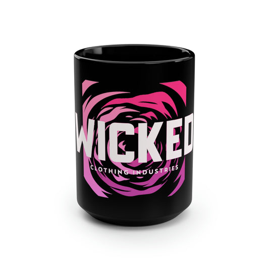 Seaside Serenity /Black Mug, 15oz