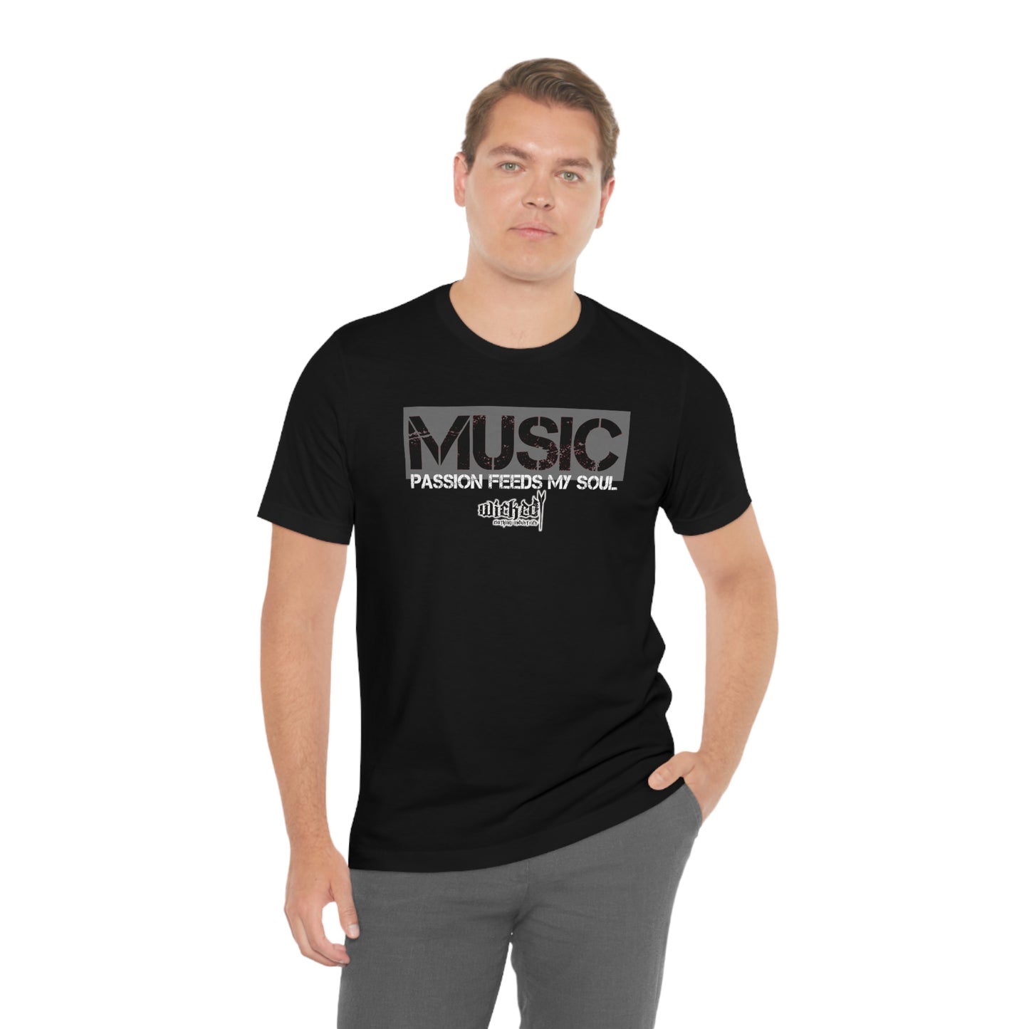 MUSIC / Passion Feeds The Soul /Gray/ Short Sleeve Tee