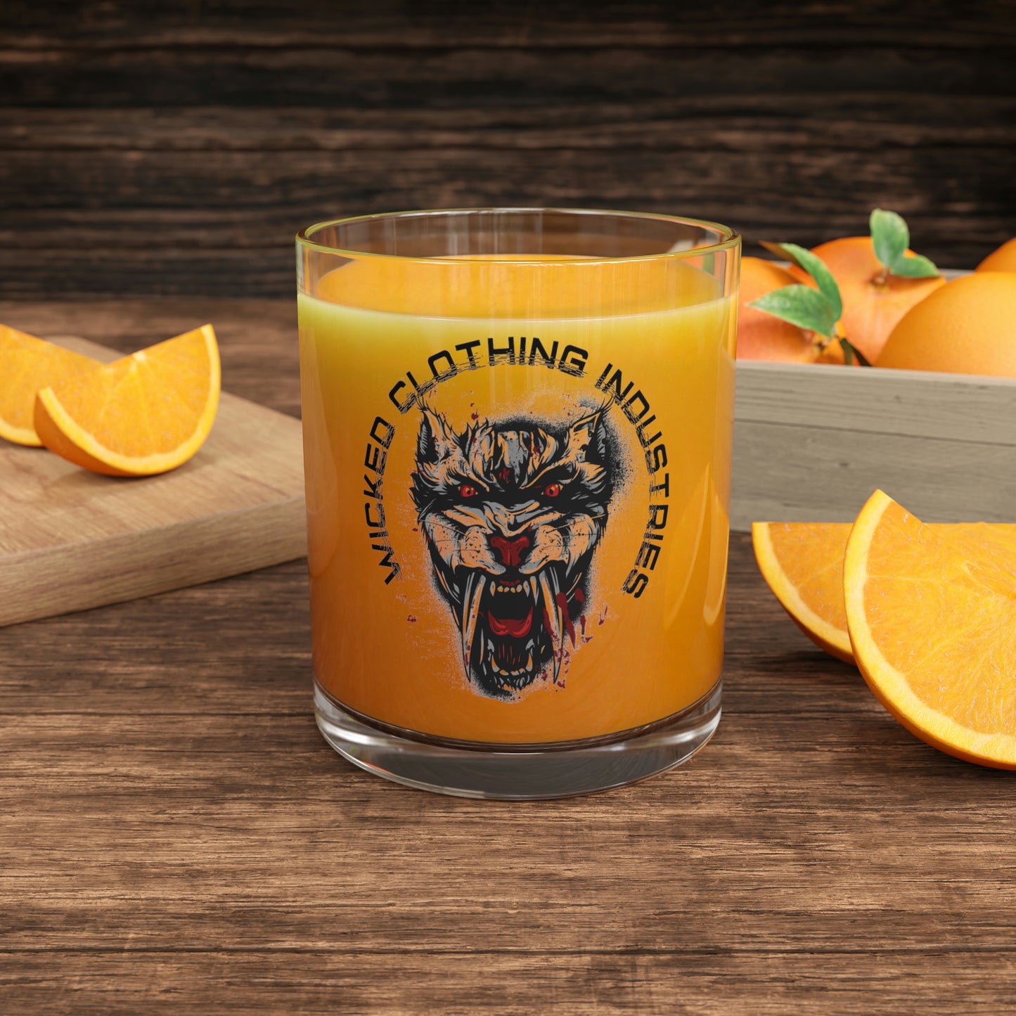 Blood Moon Rising Bar Glass