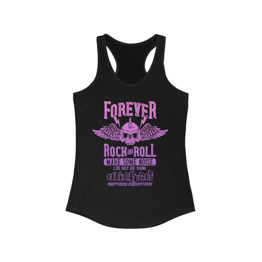 Forever Rock and Roll / Pink Purple/ Racerback Tank Top