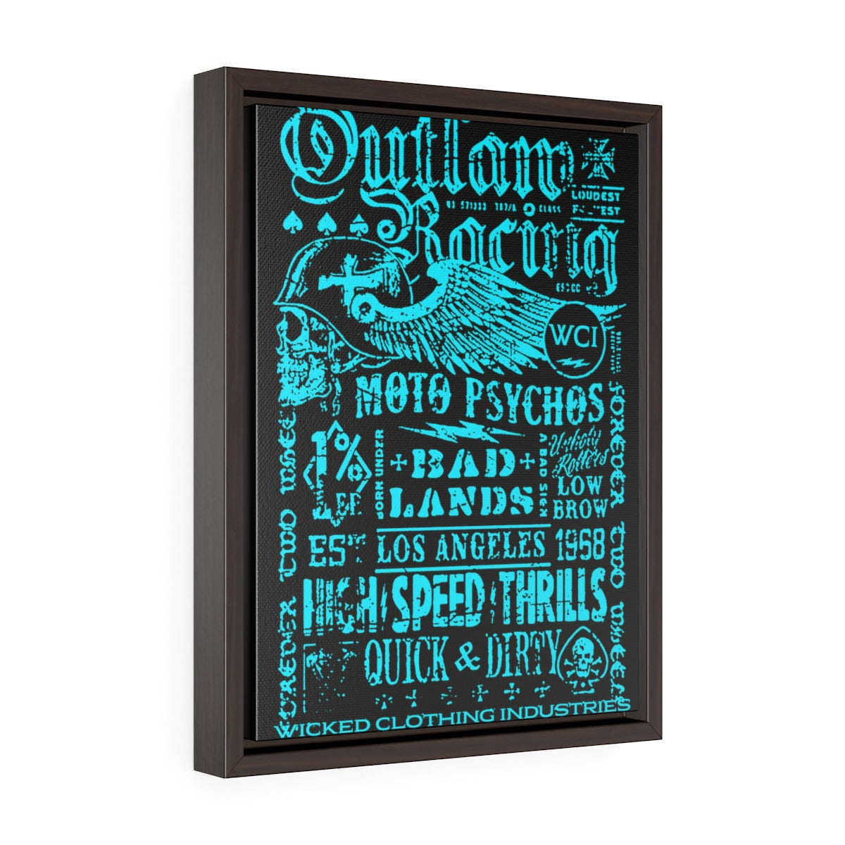Outlaw Racing /Vertical FramedWrap Canvas