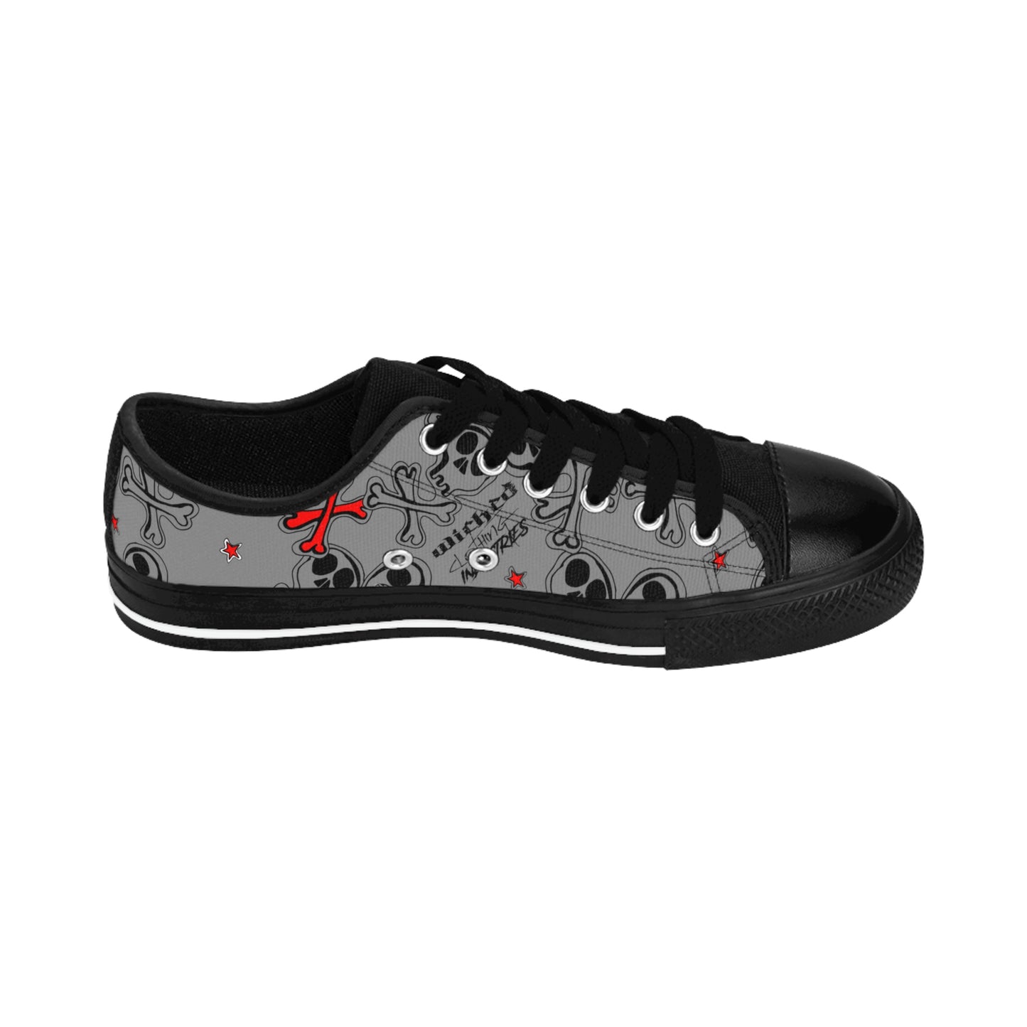 Cartoon Skulls/ Gray/Women's Sneakers