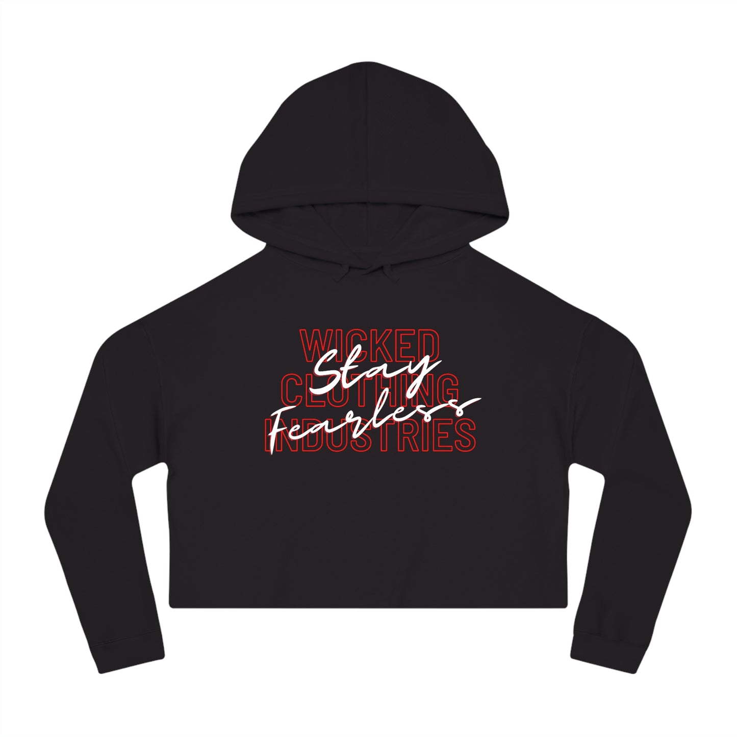 Stay Fearless Cropped Hooded Sweatshirt