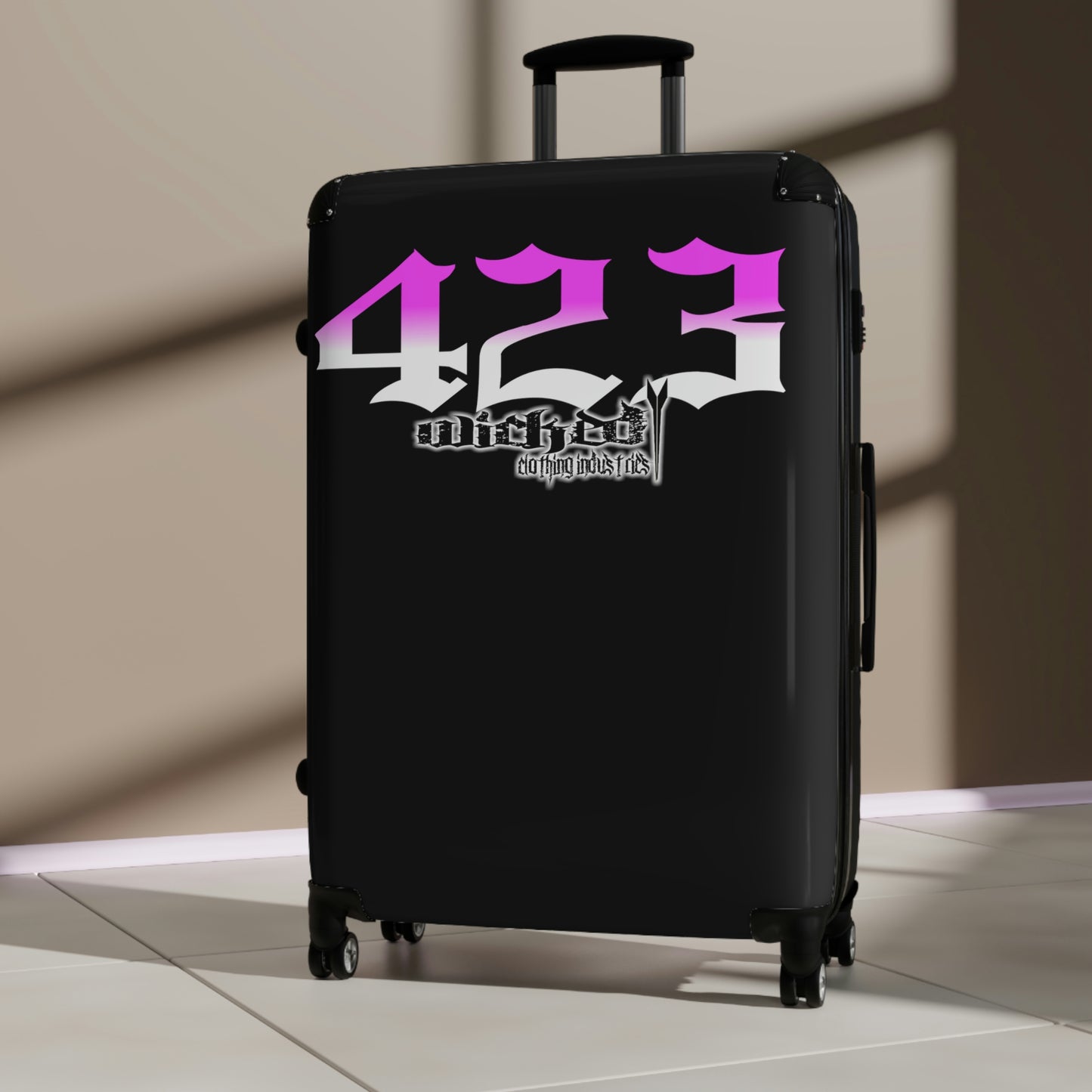 Wicked 423 Hot Pink /White Suitcases