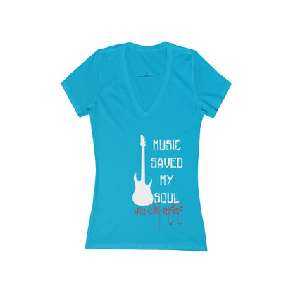 Women's Jersey Short Sleeve Deep V-Neck Tee