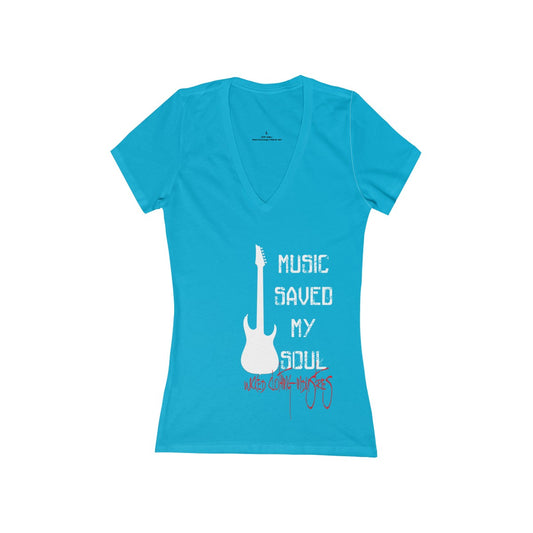 Women's Jersey Short Sleeve Deep V-Neck Tee