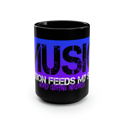 Music Passion Feeds My Soul Ocean/Black Mug