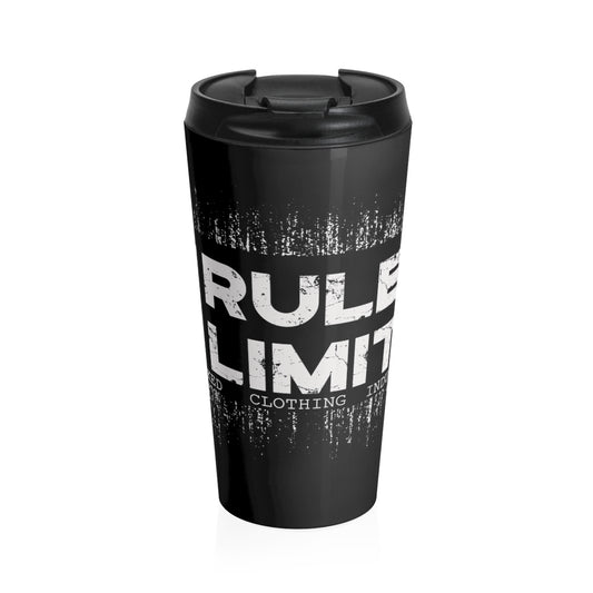 No Rules/ Limits/Gray/ Black/ Stainless Steel Travel Mug