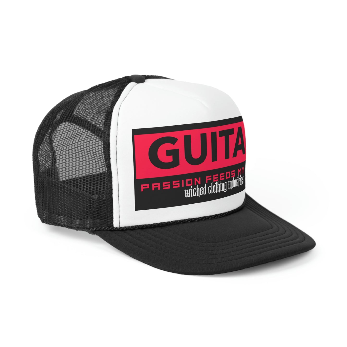 Guitar Passion Feeds My Soul Red/ Black Trucker Hat