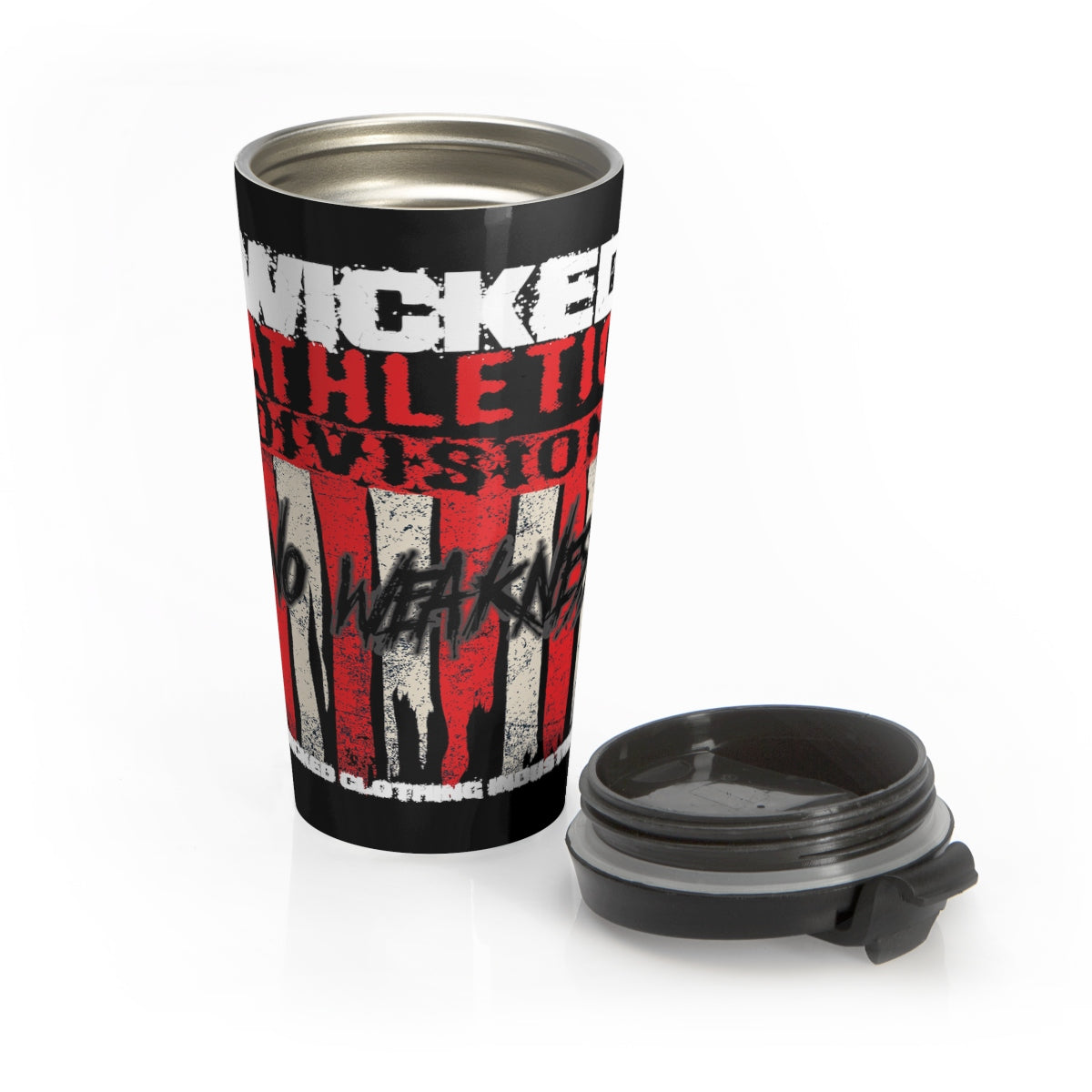 No Weakness/ Stainless Steel Travel Mug