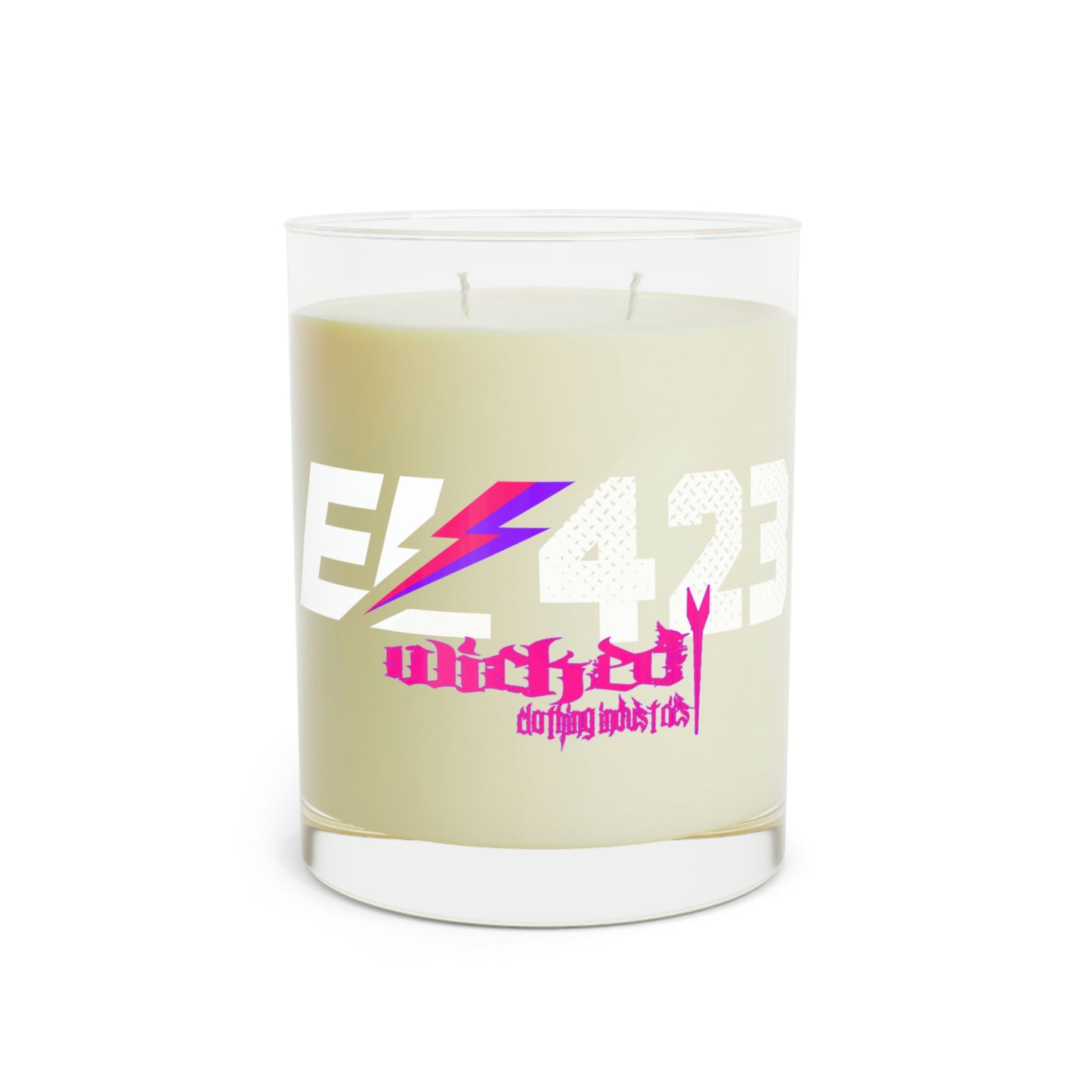 Shockwave EL423 on Glass /Scented Candle