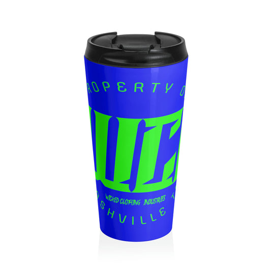 WCI/Neon Green/Royal Blue/Stainless Steel Travel Mug