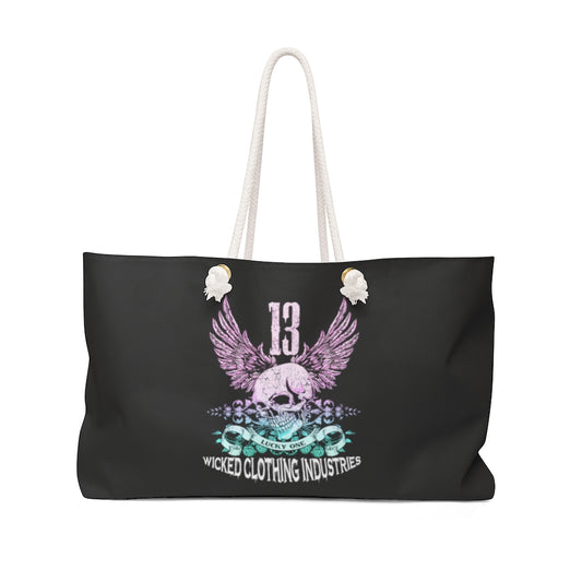 13 lucky Day/Teal Rose/Weekender Bag