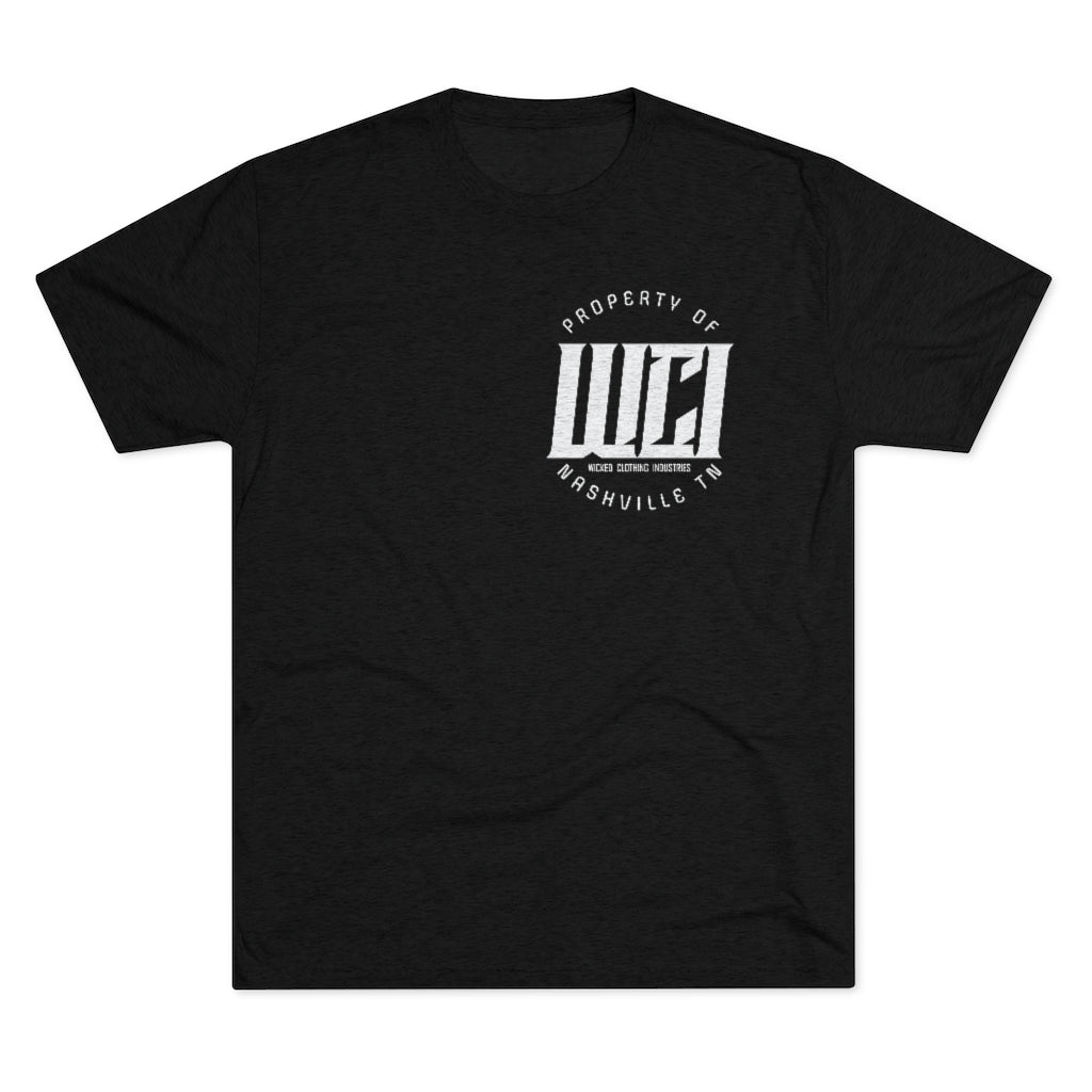 WCI/Wicked Flamed /Back/Men's Tri-Blend  Tee