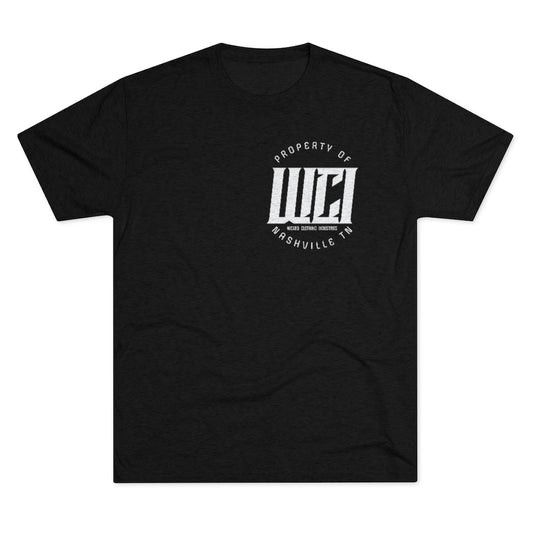 WCI/Wicked Flamed /Back/Men's Tri-Blend  Tee