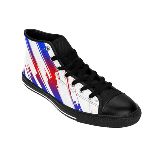 The Edge Of Insanity / Blue & Red / Men's High-top Sneakers